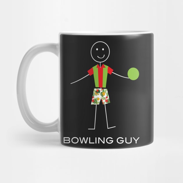 Funny Mens Bowling Illustration by whyitsme